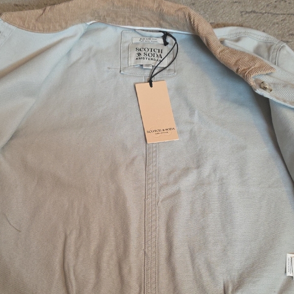 Scotch & Soda Amsderdam, Men's Blue Light Jean Jacket&cordury Details, M, NWT - Picture 15 of 16